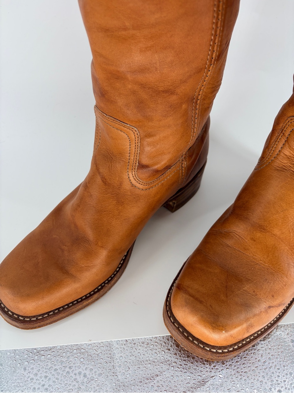 2010 Frye 14L Campus Boots (Mens-9.5 Wm’s 11) Made in USA Leather Mid-Calf Boots - Picture 3 of 16